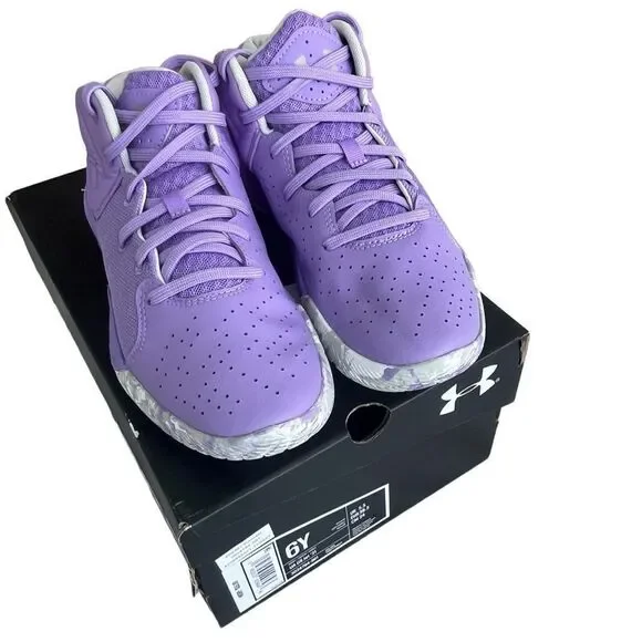 Under Armour UA GS Jet ’21 Basketball Shoes 6YPurpleWith Box